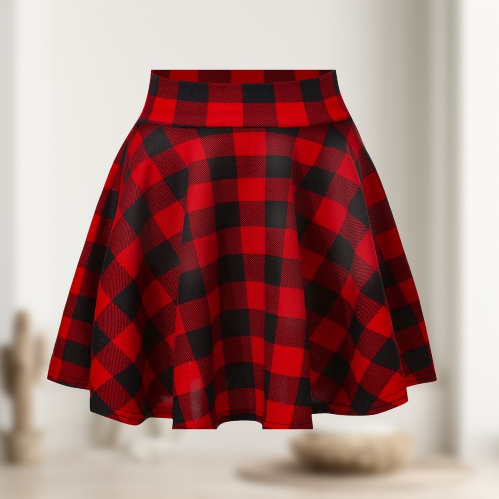 NWOT Plaid Flared Mini Skater Skirt | Size:Small